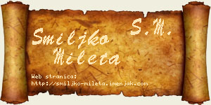 Smiljko Mileta vizit kartica